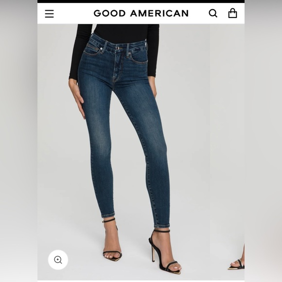 Good American GOOD LEGS SKINNY JEANS | BLUE609 - BLUE609 / Regular / 12 × 1 - Picture 2 of 12